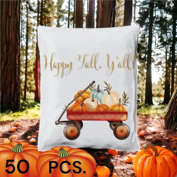 50 10X13 Poly Mailers Happy Fall Y’all!, Shipping Envelopes PRICE IS FIRM - Picture 2 of 5